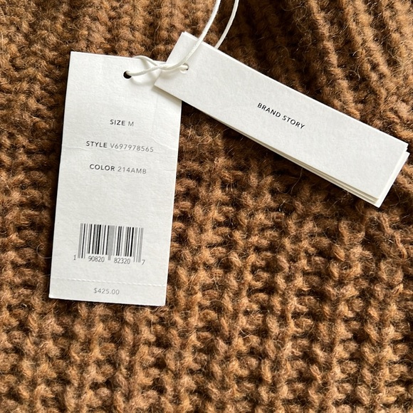 Vince. | Marled Mock Neck Pullover in Ambrite Size Medium - Picture 6 of 9